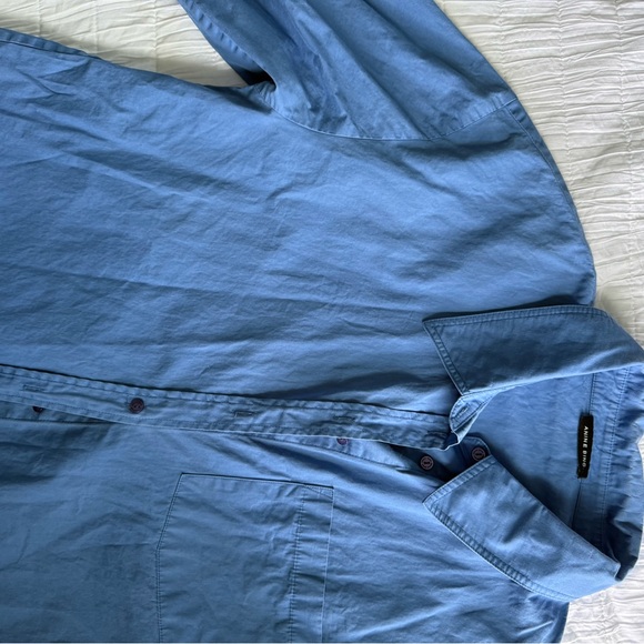Anine Bing Blue Button Down Shirt - Picture 8 of 12
